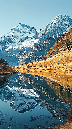 唯美意境山峰风景山水绿水青山