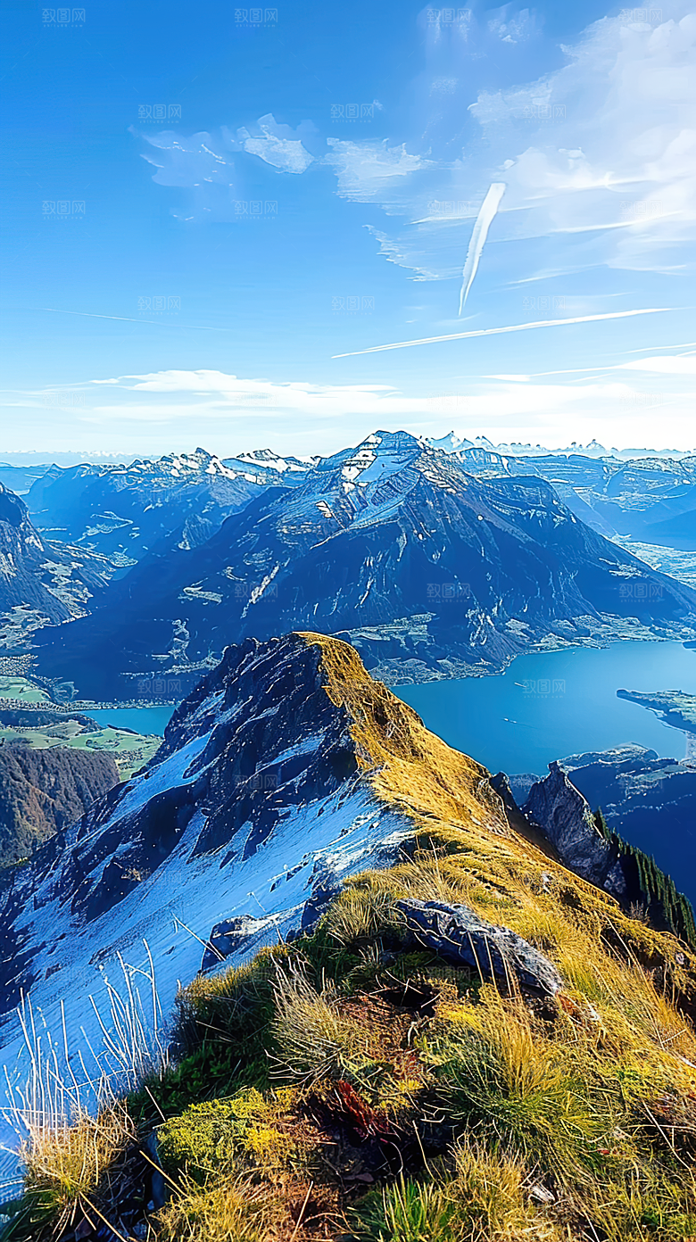 唯美意境山峰风景山水绿水青山