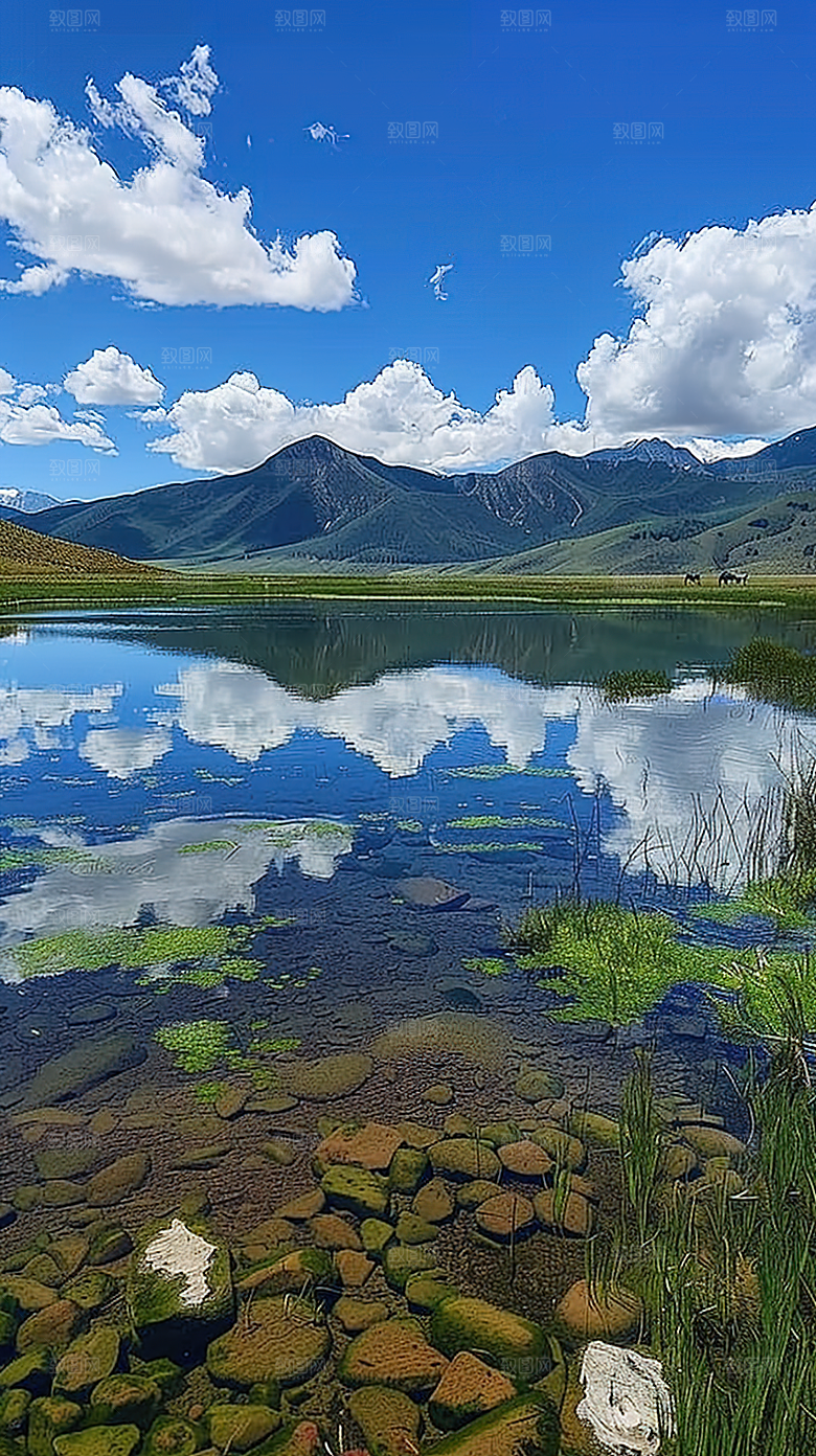 唯美意境山峰风景山水绿水青山