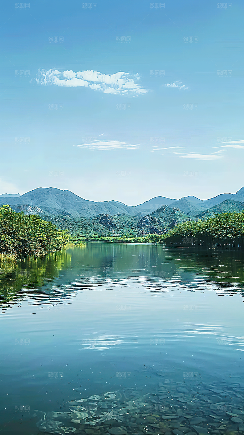 唯美意境山峰风景山水绿水青山