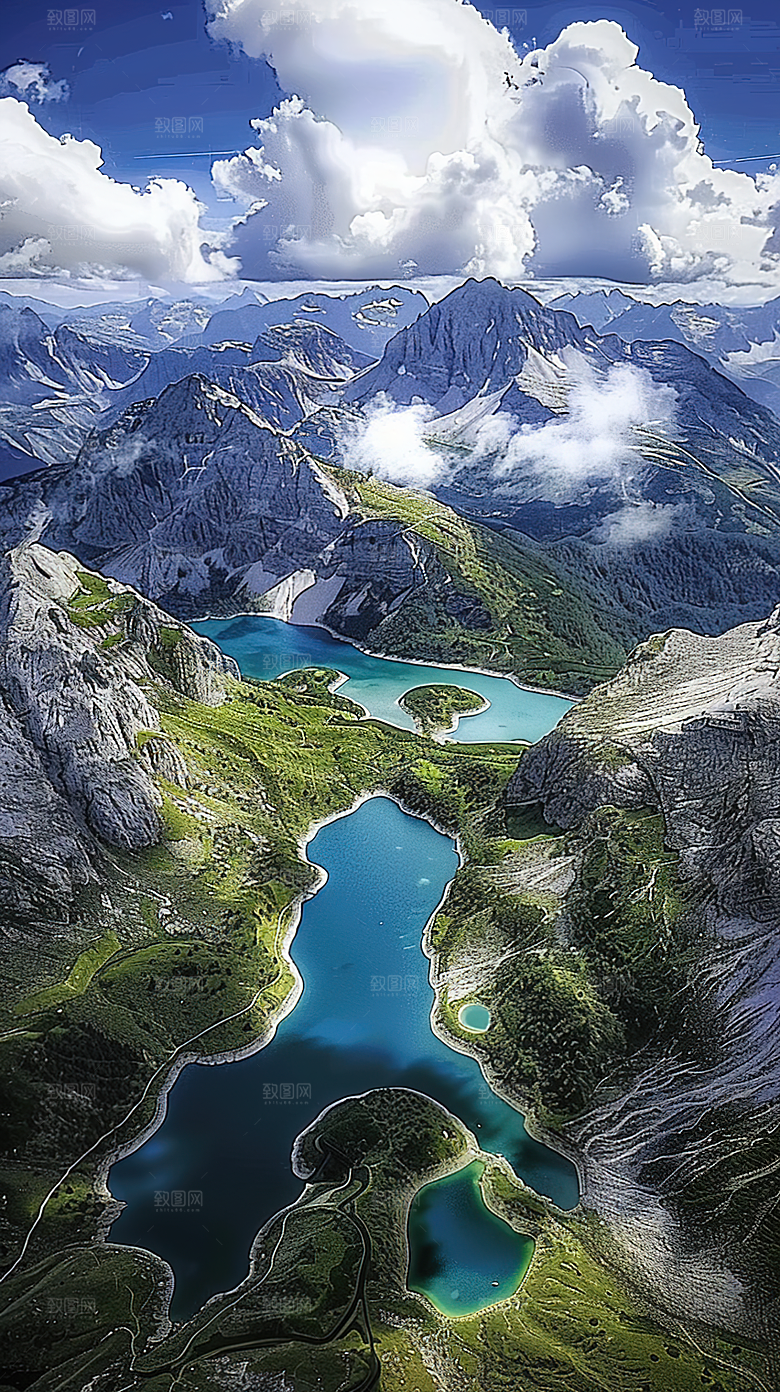 意境山水青山唯美绿水山峰风景