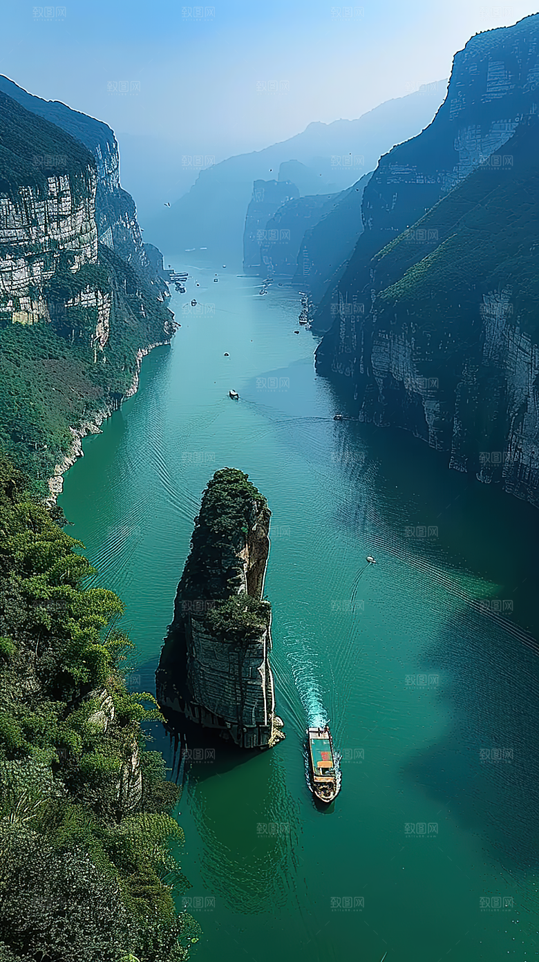 意境山水青山唯美绿水山峰风景