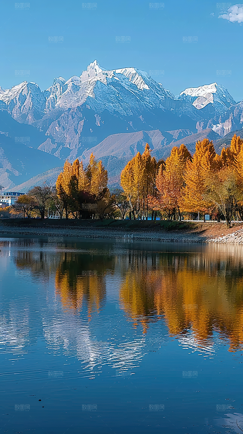 意境山水青山唯美绿水山峰风景