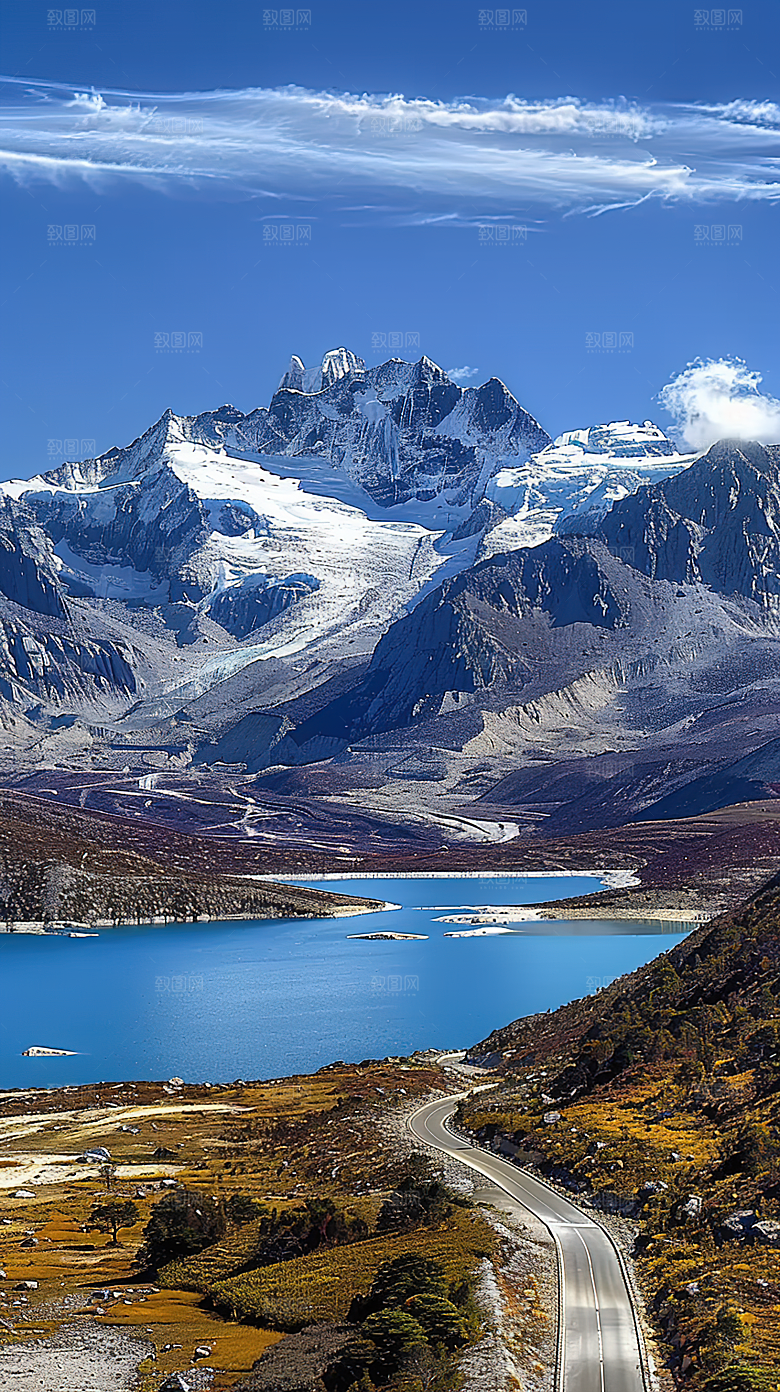意境山水青山唯美绿水山峰风景