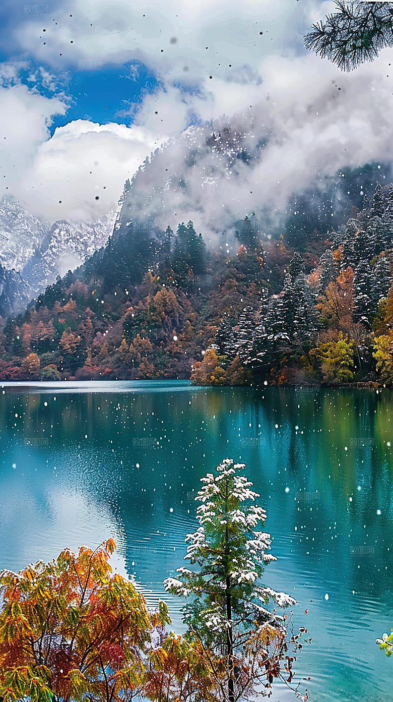 意境山水青山唯美绿水山峰风景