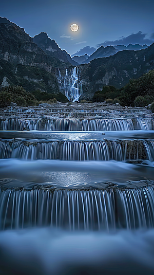 青山绿水山水风景山峰唯美意境