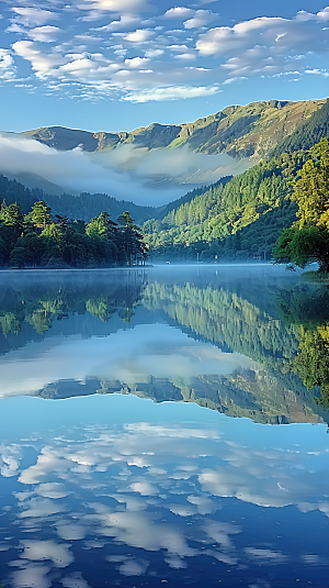 青山绿水山水风景山峰唯美意境