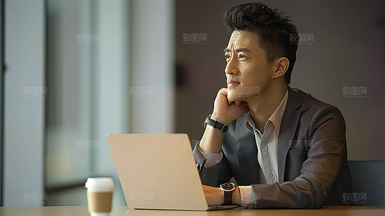 办公男性白领人物工作商务摄影年轻