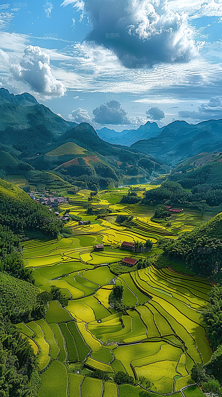 青山绿水山水风景山峰唯美意境