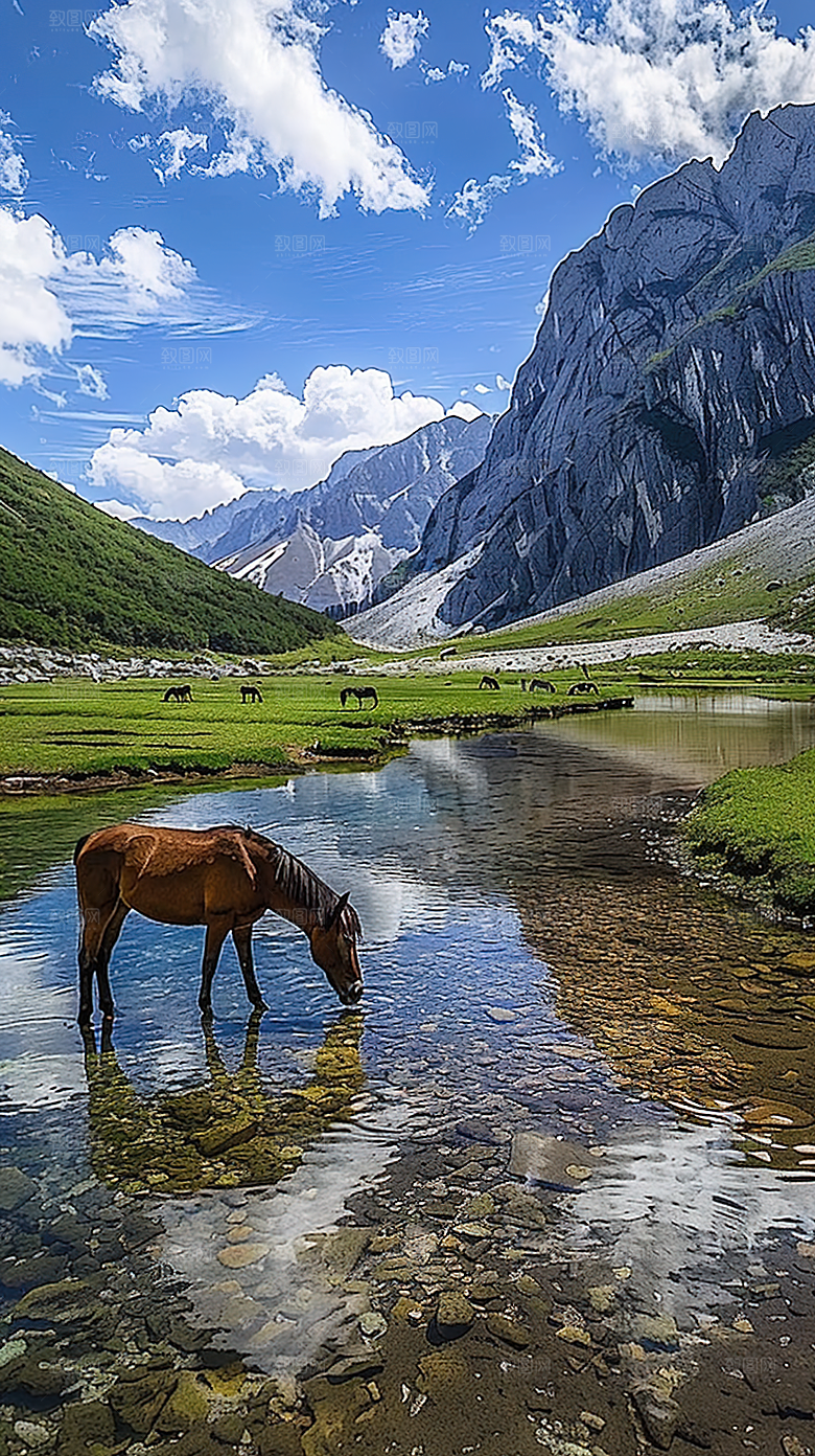 青山绿水山水风景山峰唯美意境