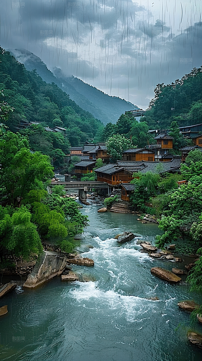 青山绿水山水风景山峰唯美意境