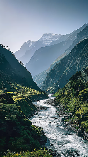 青山绿水山水风景山峰唯美意境