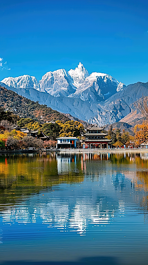 青山绿水山水风景山峰唯美意境