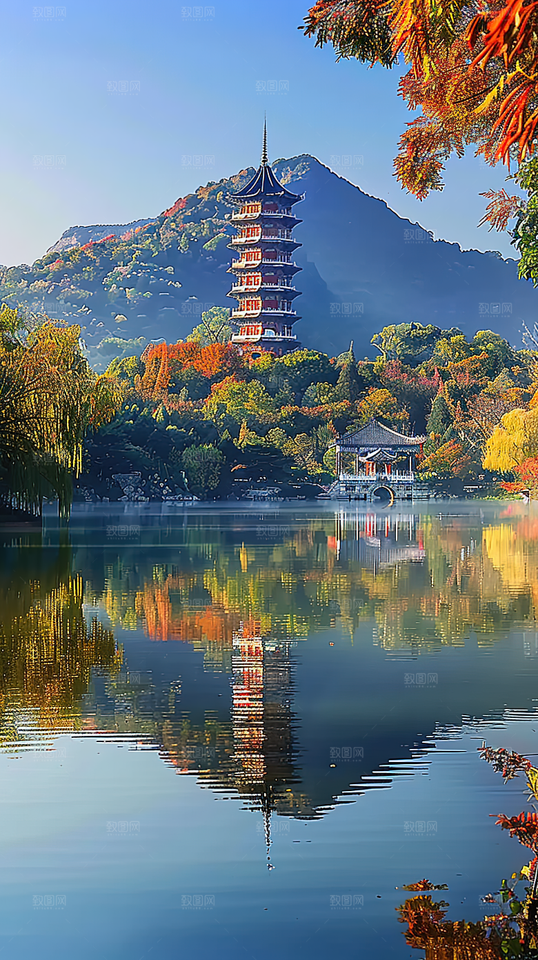 青山绿水山水风景山峰唯美意境