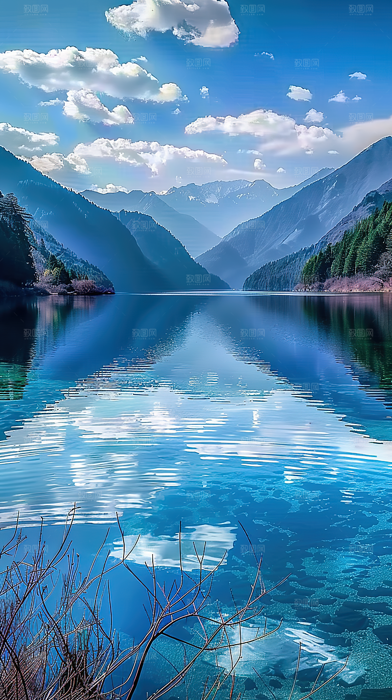 青山绿水山水风景山峰唯美意境