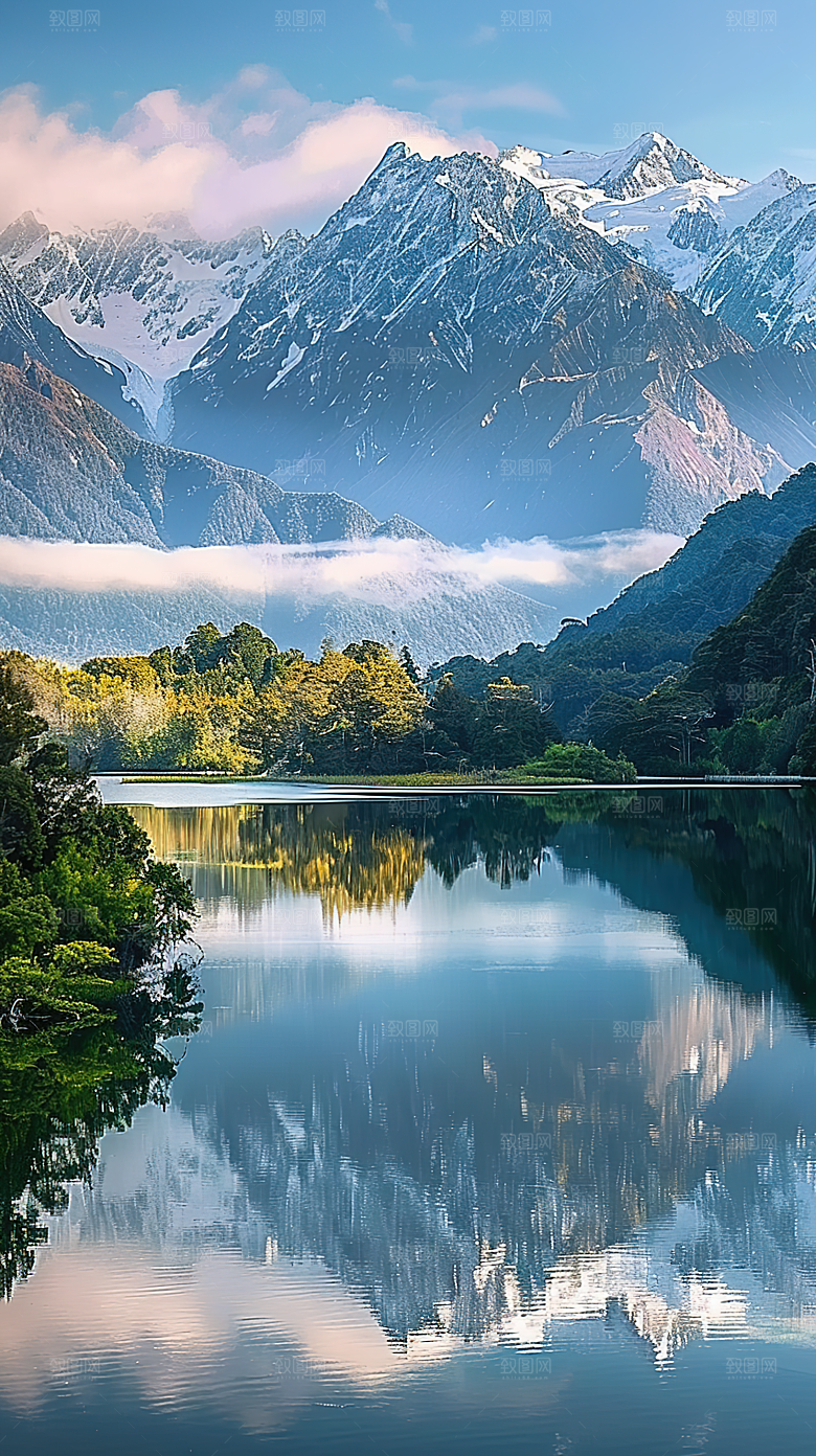 意境风景山水绿水青山山峰唯美