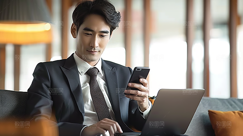 年轻商务摄影工作办公男性白领人物