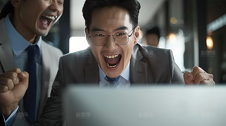 年轻商务摄影工作办公男性白领人物