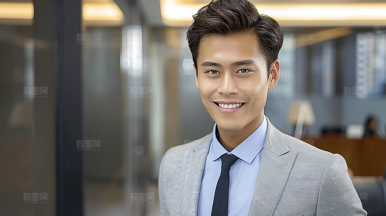 办公人物摄影工作白领商务年轻男性