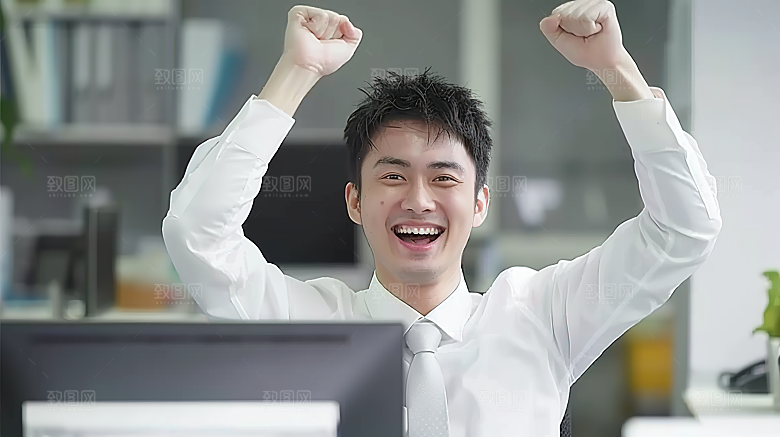 办公人物摄影工作白领商务年轻男性