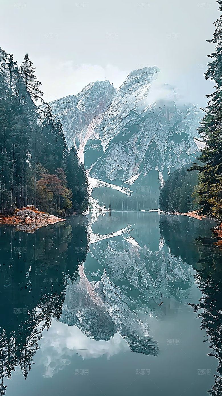 山峰唯美意境青山风景山水绿水