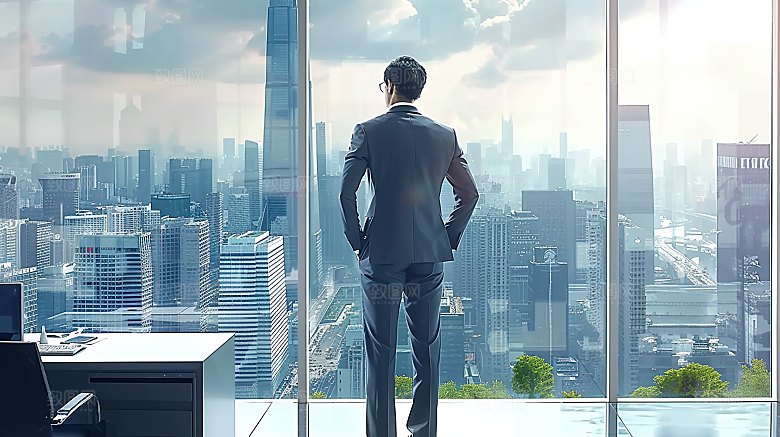 白领年轻商务工作人物男性办公摄影
