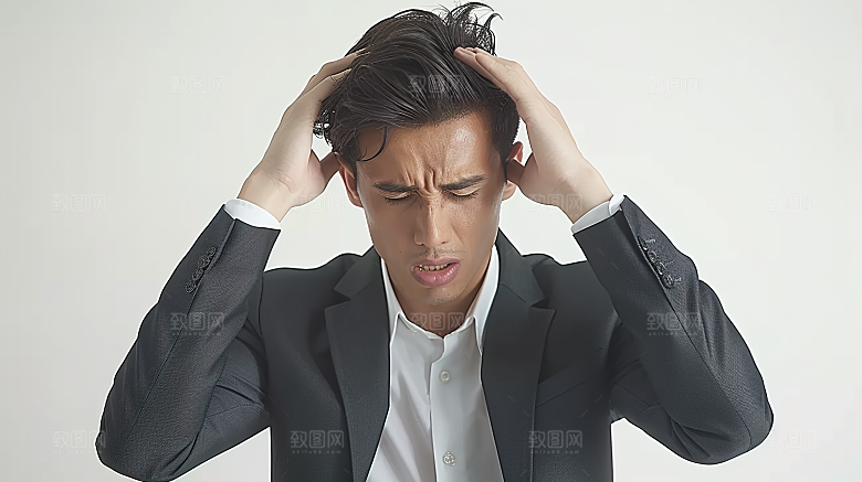 白领年轻商务工作人物男性办公摄影