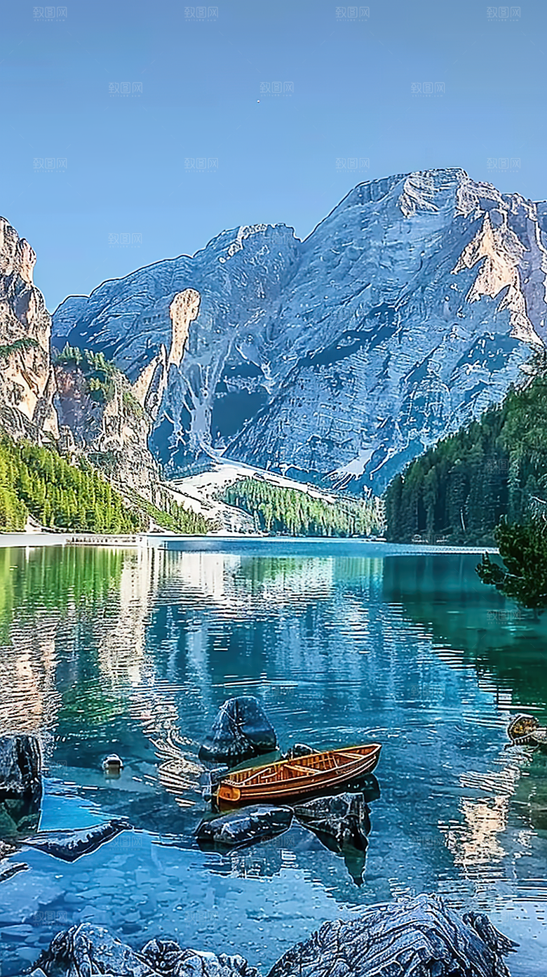 风景青山山峰山水绿水唯美意境