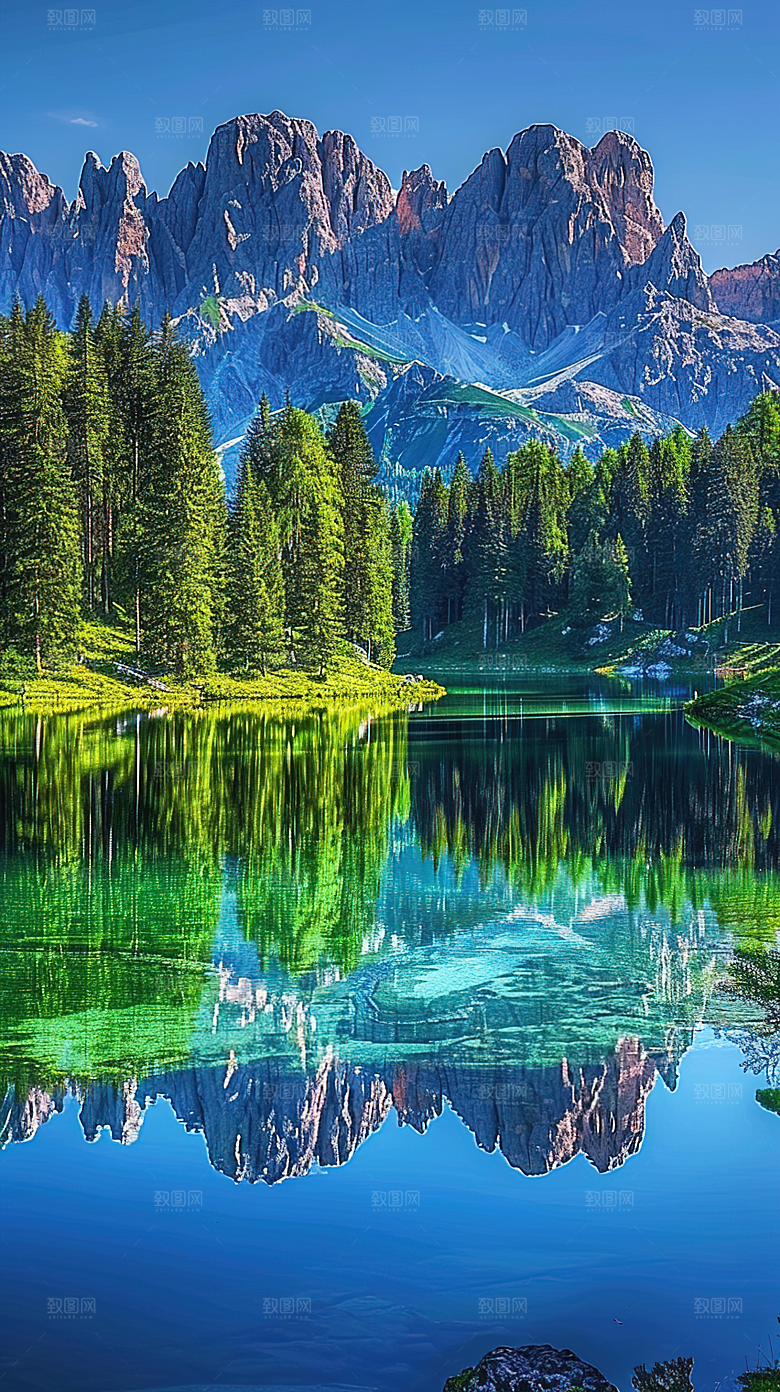 风景青山山峰山水绿水唯美意境