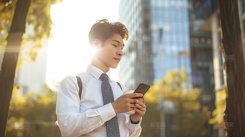 白领年轻商务工作人物男性办公摄影