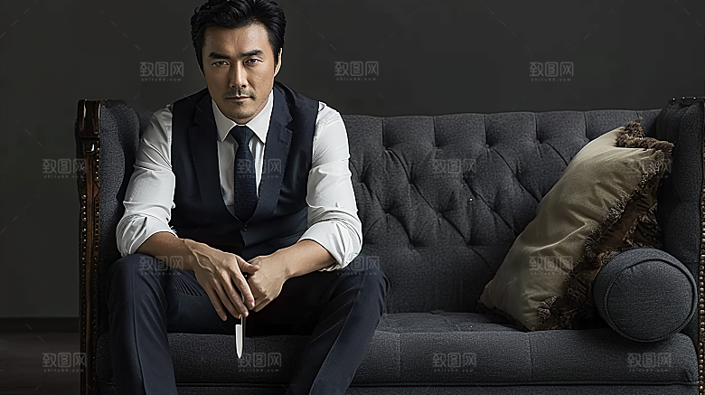 人物摄影办公年轻白领工作男性商务
