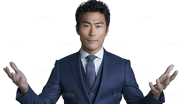 人物摄影办公年轻白领工作男性商务
