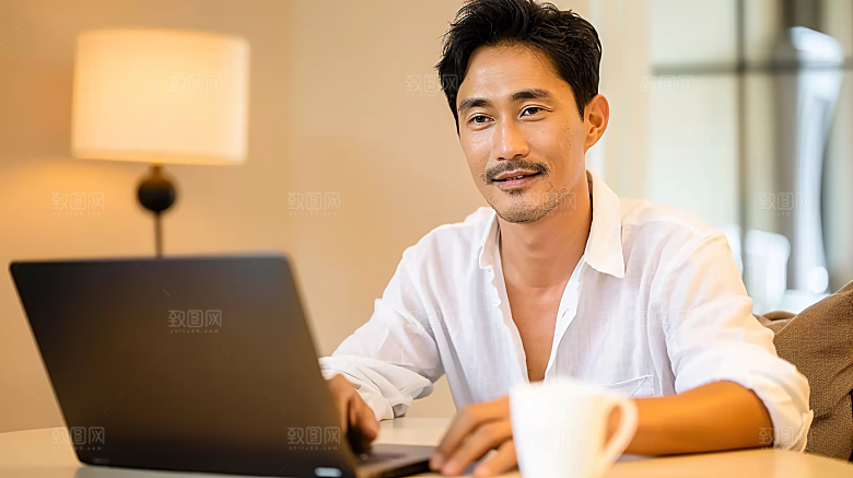 人物办公商务男性年轻工作白领