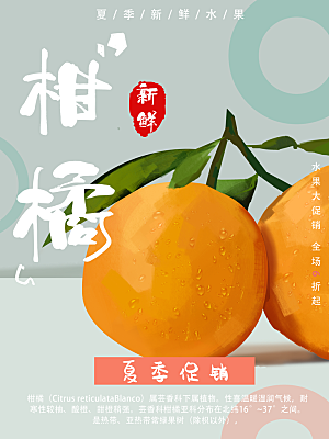 新鲜水果多汁柑橘