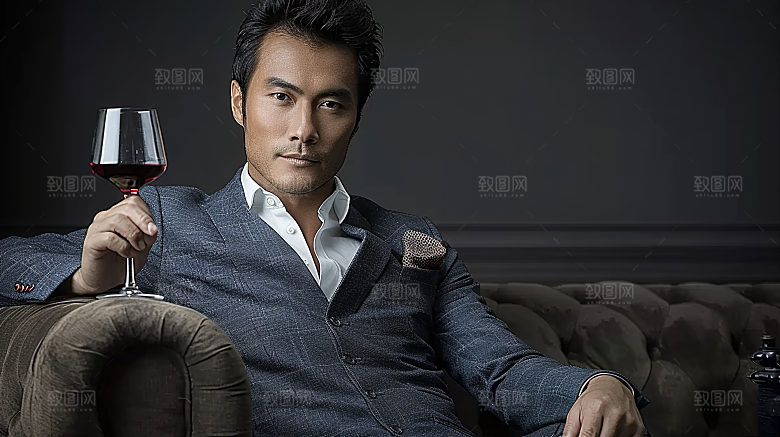 男性年轻摄影办公白领商务工作