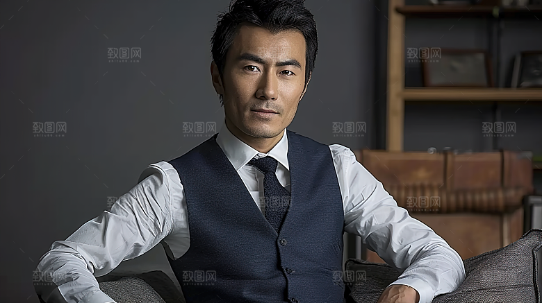 男性年轻摄影办公白领商务工作