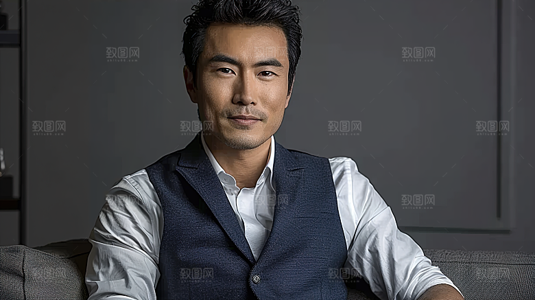 男性年轻摄影办公白领商务工作