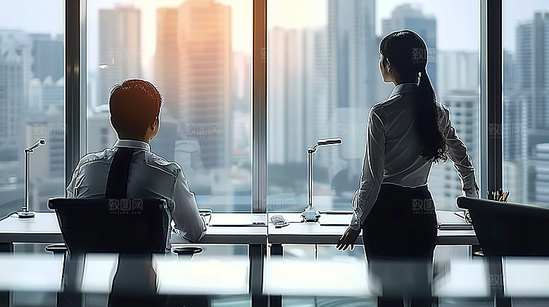 男性年轻摄影办公白领商务工作