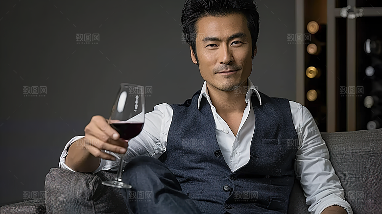 男性年轻摄影办公白领商务工作