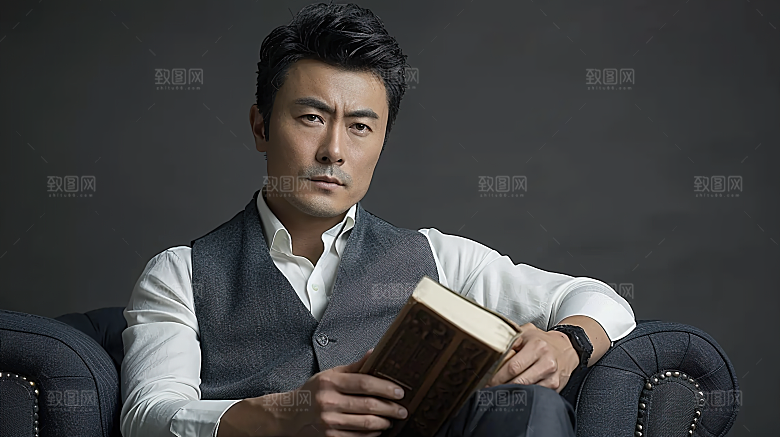 男性年轻摄影办公白领商务工作