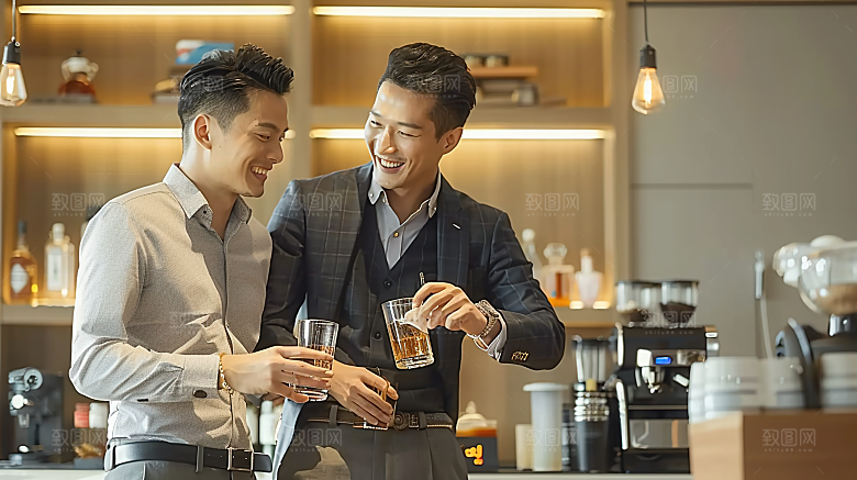 年轻办公男性白领人物工作商务