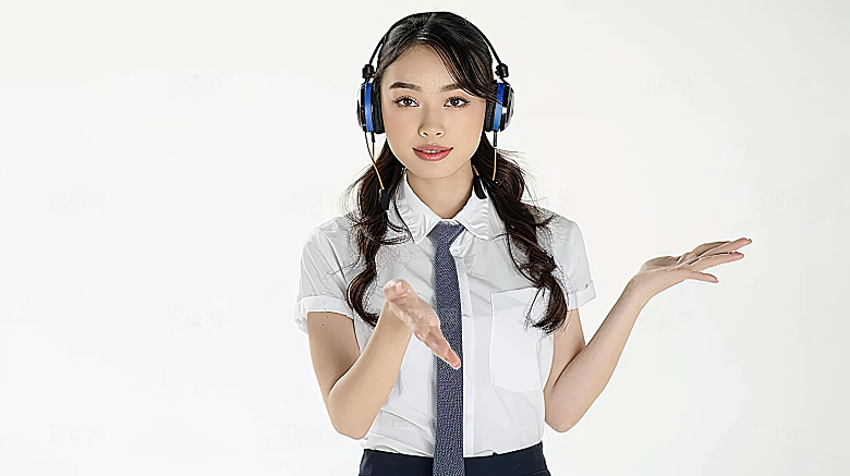 女性白领年轻摄影工作美女办公