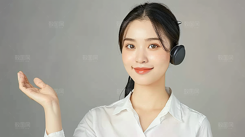 女性白领年轻摄影工作美女办公