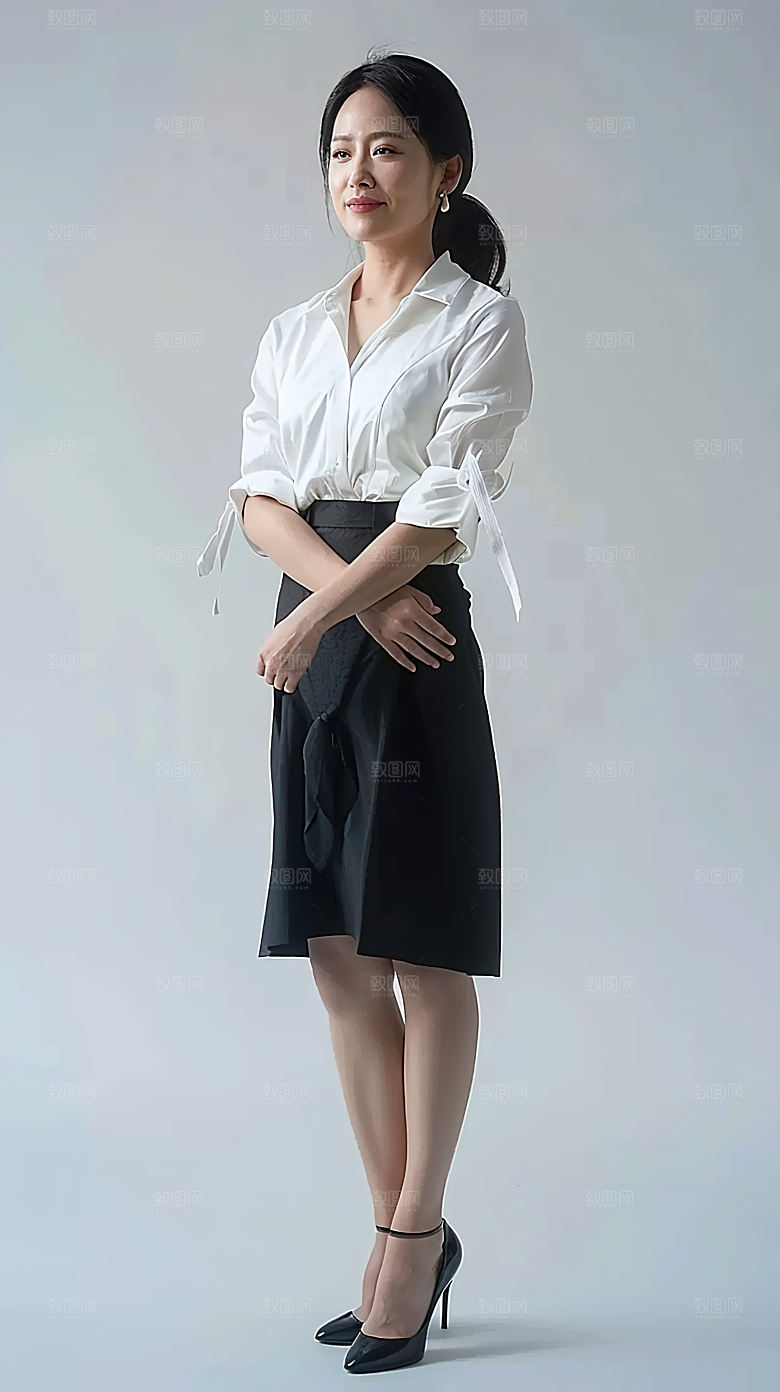 女性白领年轻摄影工作美女办公