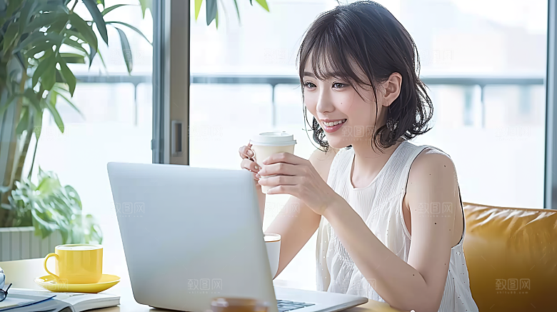 女性年轻美女工作白领办公