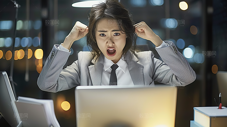 女性年轻美女工作白领办公