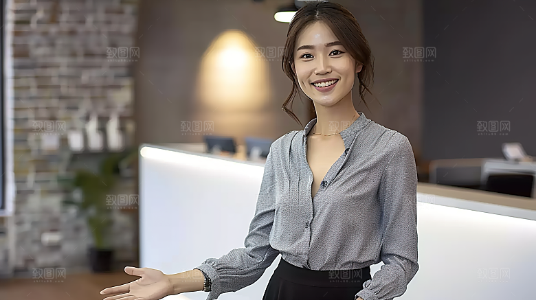 女性年轻美女工作白领办公