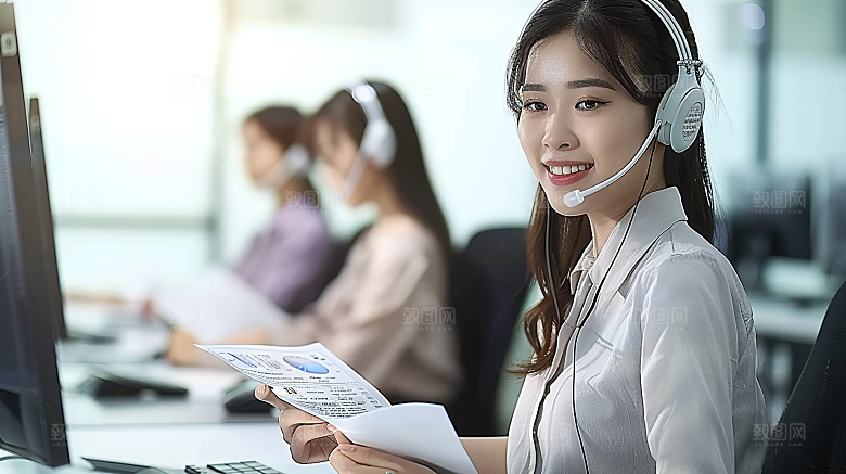 女性年轻美女工作白领办公