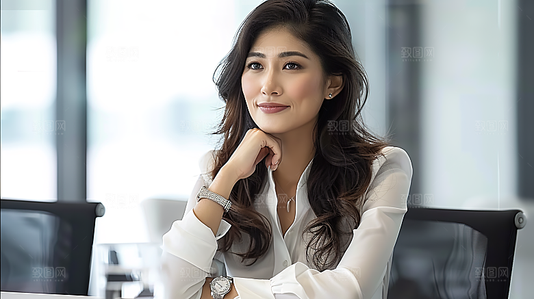 年轻白领摄影工作女性办公美女