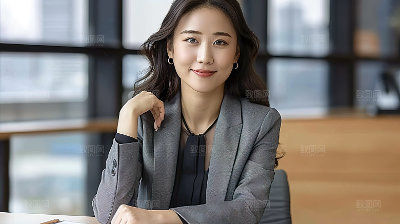年轻白领摄影工作女性办公美女
